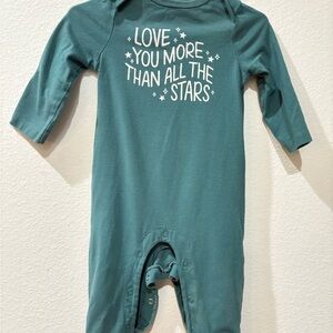 Cat & Jack Baby Teal Long Sleeve Romper 6-9M